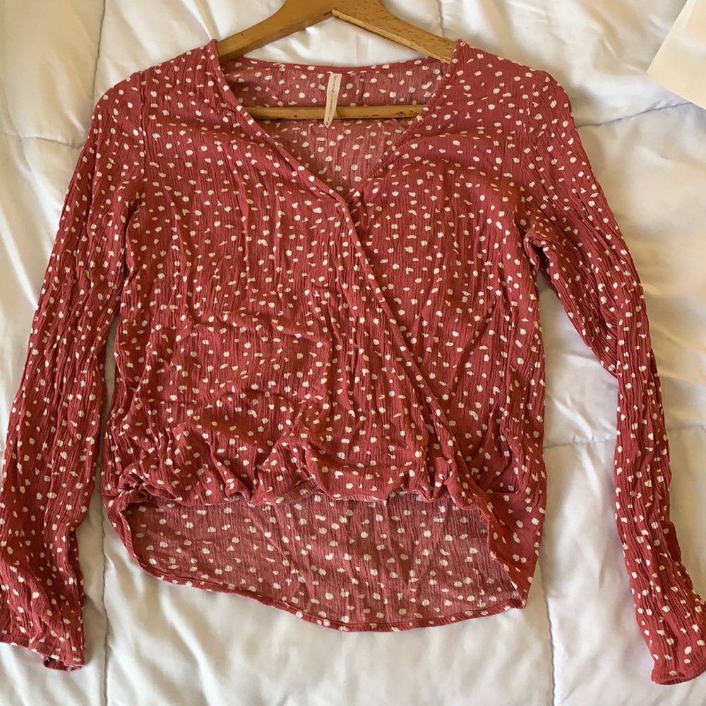Polka Dot Wrap like Blouse